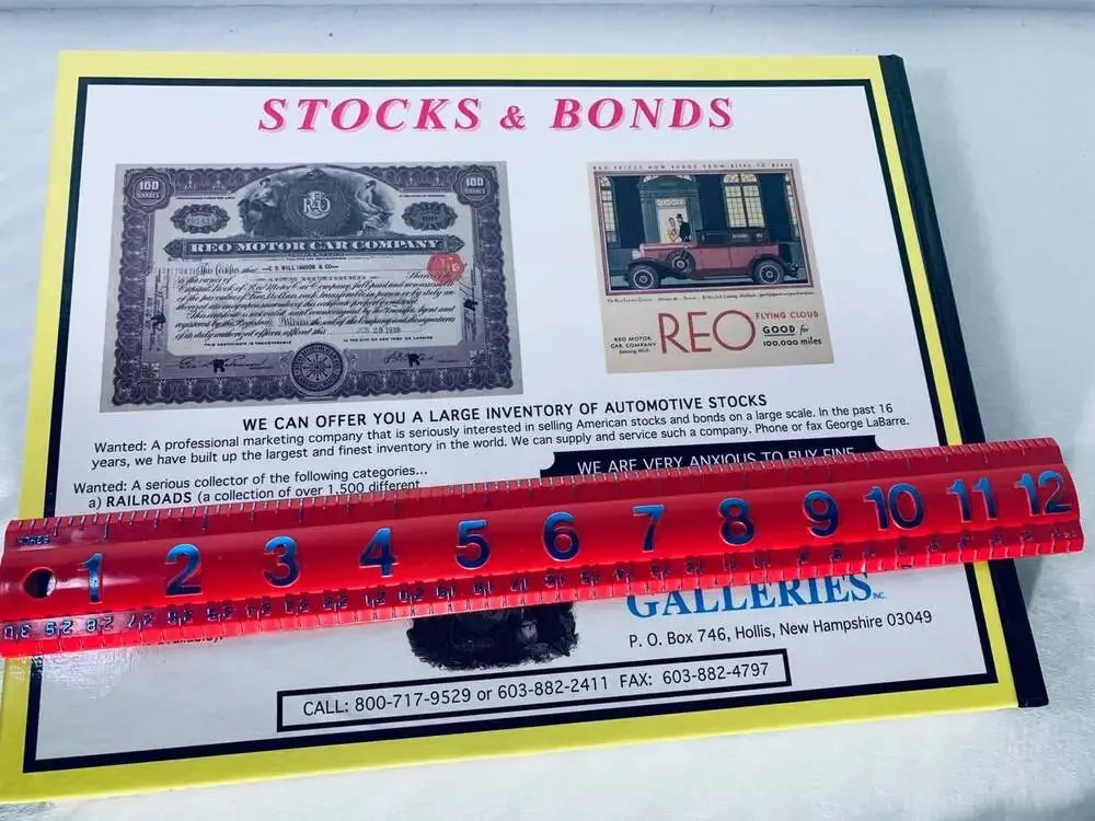 Book American Automotive Stock Certificates Lawrence Falater reference book